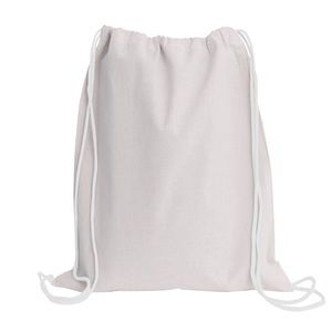 NEW Set of 12 White Canvas Drawstring Backpacks